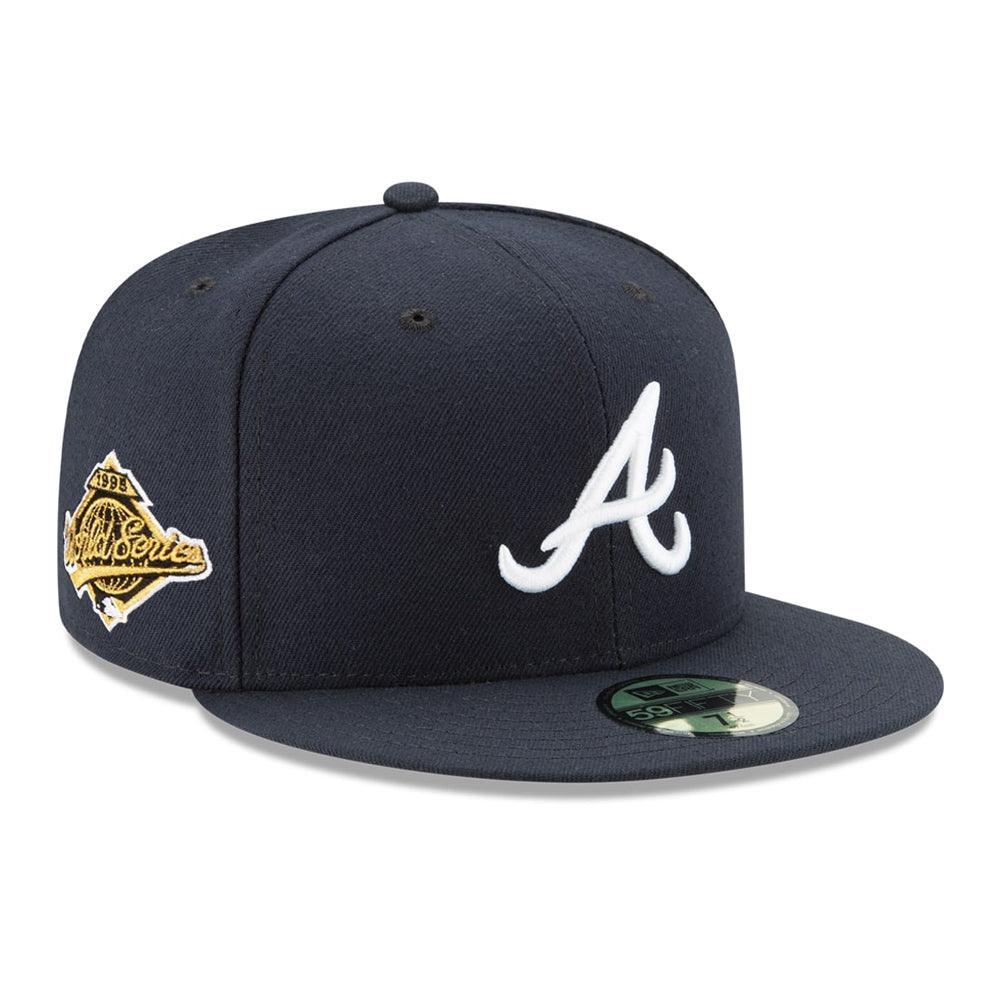 NEW ERA 1995 WS SIDE PATCH ATLANTA BRAVES FITTED HAT (NAVY/RED) – So  Fresh Clothing