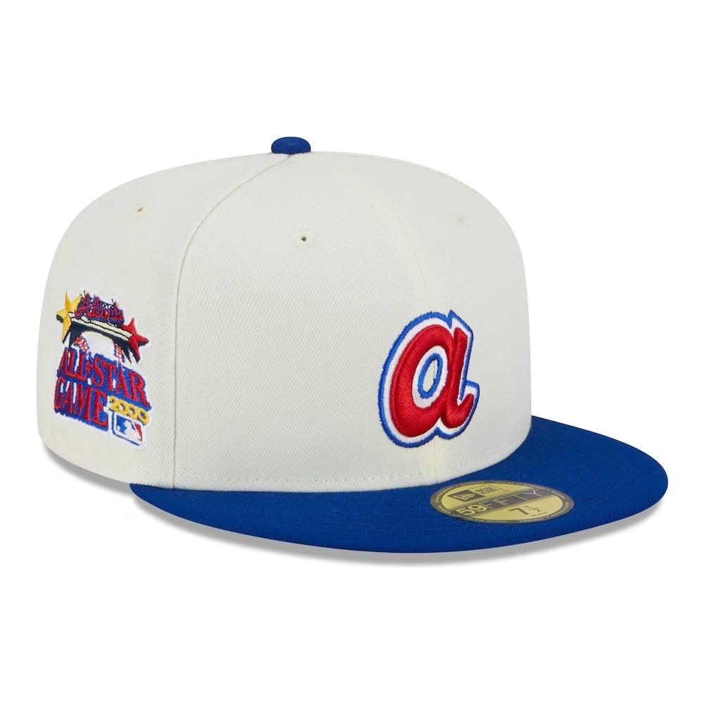 Vintage Atlanta Braves 2000 All Star Game New Era Hat Cap Beige Blue Strap  Back