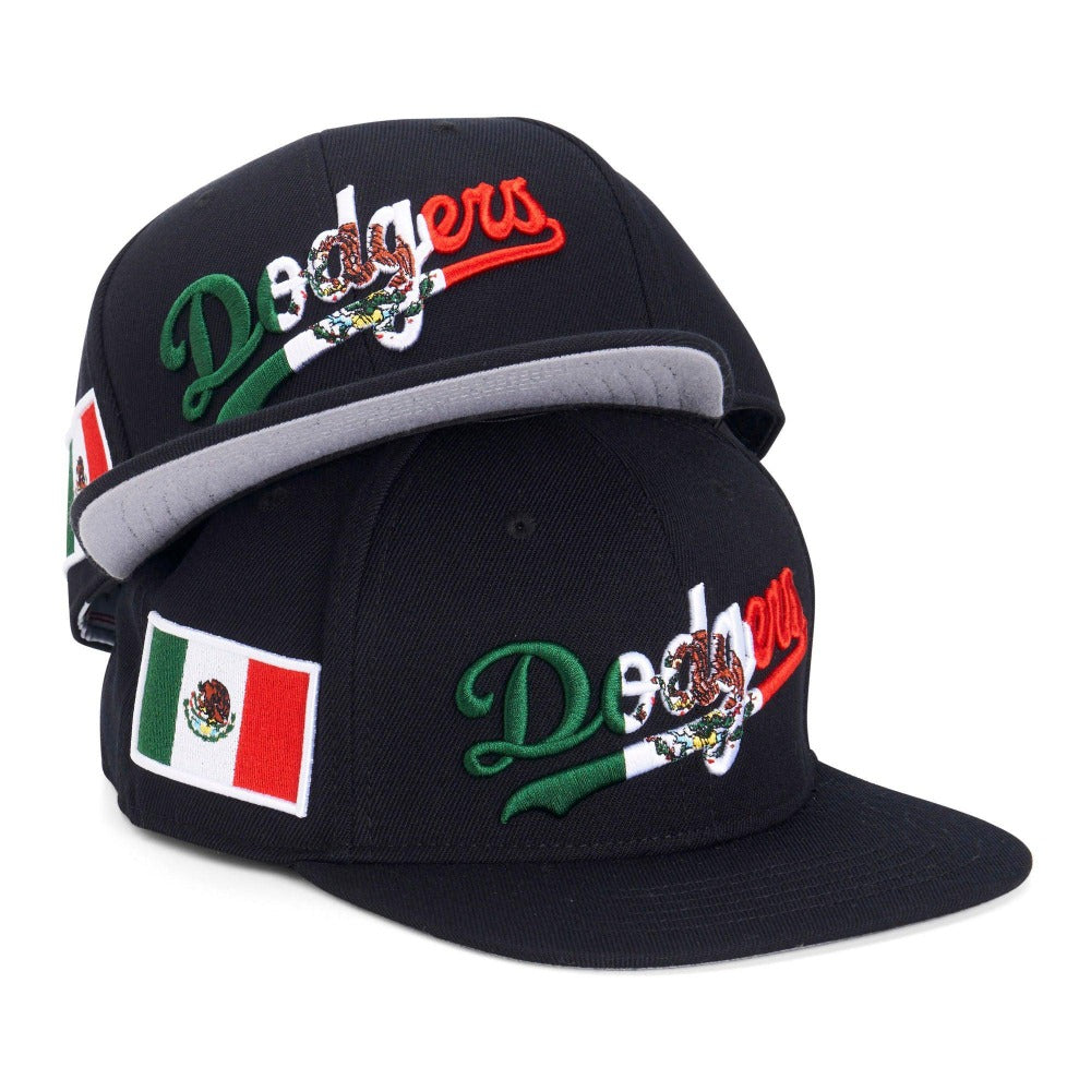 Los Angeles Dodgers Pro Standard Wordmark Mexico Script Snapback Hat - Black