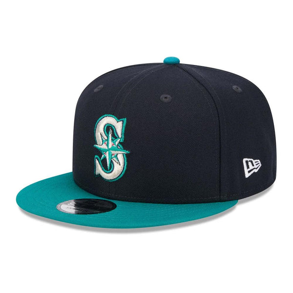 Seattle Mariners New Era Team Color 9FIFTY Snapback Hat - Navy/Aqua