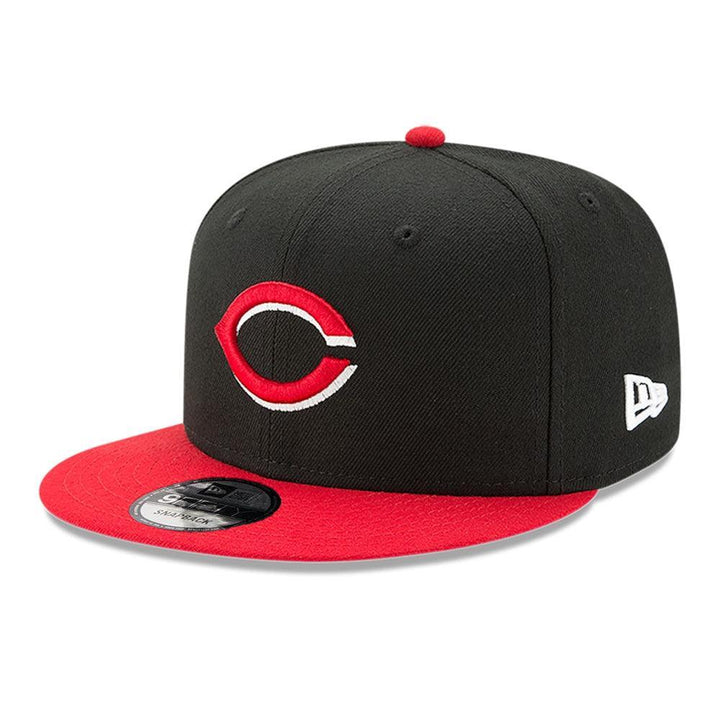 Cincinnati Reds New Era Team Color 9FIFTY Snapback Hat - Black/Red - Triple Play Caps