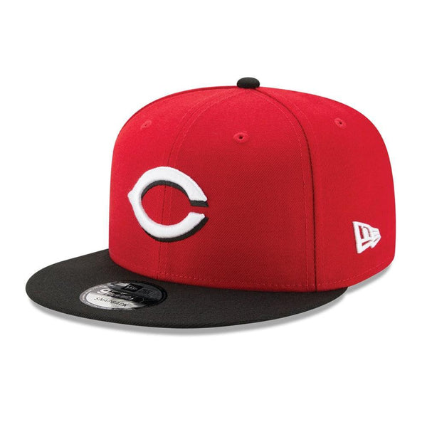 Cincinnati Reds New Era Team Color 9FIFTY Snapback Hat - Red/Black - Triple Play Caps