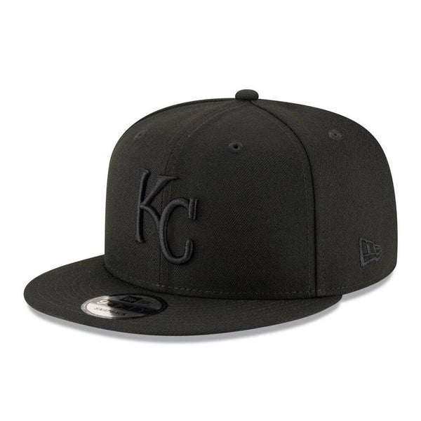 Kansas City Royals New Era Black on Black 9FIFTY Snapback Hat - Triple Play Caps