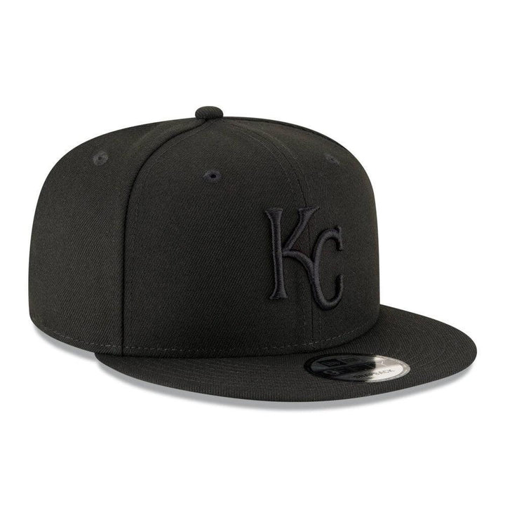 Kansas City Royals New Era Black on Black 9FIFTY Snapback Hat - Triple Play Caps