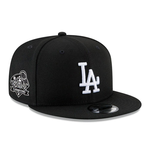 Los Angeles Dodgers New Era 2024 World Series Side Patch 9FIFTY Snapback Hat - Black - Triple Play Caps