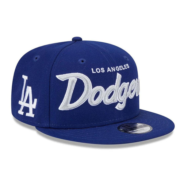 Los Angeles Dodgers New Era Wordmark Script 9FIFTY Snapback Hat - Royal - Triple Play Caps