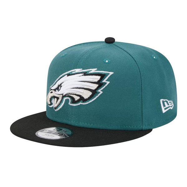 Philadelphia Eagles New Era 2-Tone Basic 9FIFTY Snapback Hat - Green/Black - Triple Play Caps