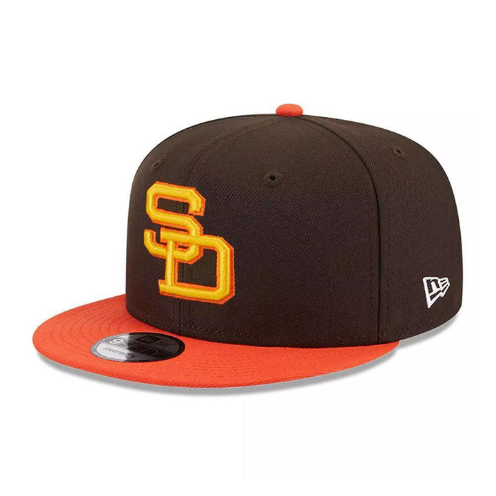 San Diego Padres New Era Team Color 9FIFTY Snapback Hat - Brown/Orange - Triple Play Caps