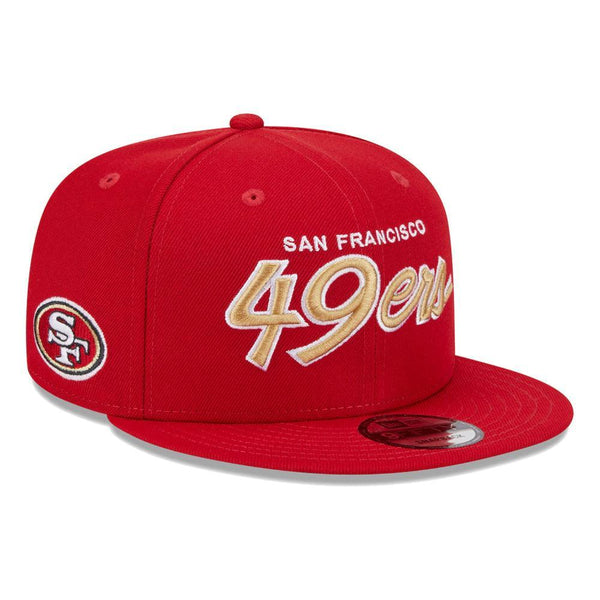 San Francisco 49ers New Era Main Script 9FIFTY Snapback Hat - Scarlet - Triple Play Caps