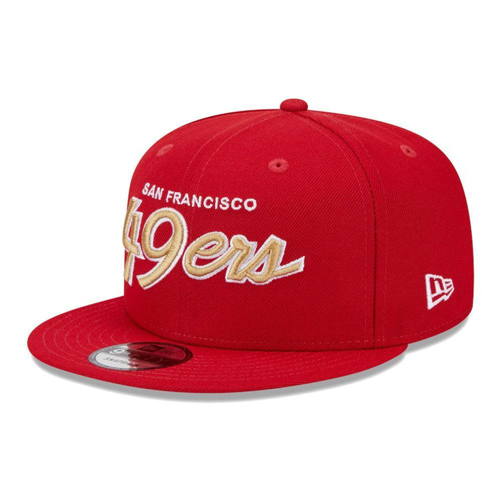 San Francisco 49ers New Era Main Script 9FIFTY Snapback Hat - Scarlet - Triple Play Caps