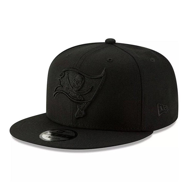 Tampa Bay Buccaneers New Era Black on Black 9FIFTY Snapback Hat - Black - Triple Play Caps