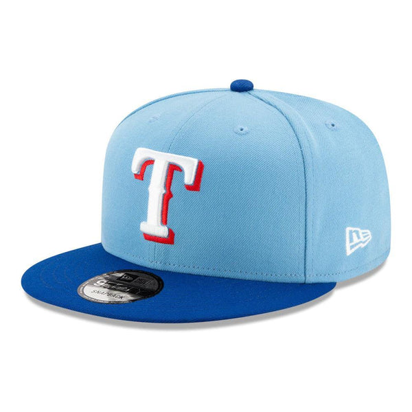 Texas Rangers New Era Team Color 9FIFTY Snapback Hat - Light Blue/Royal - Triple Play Caps