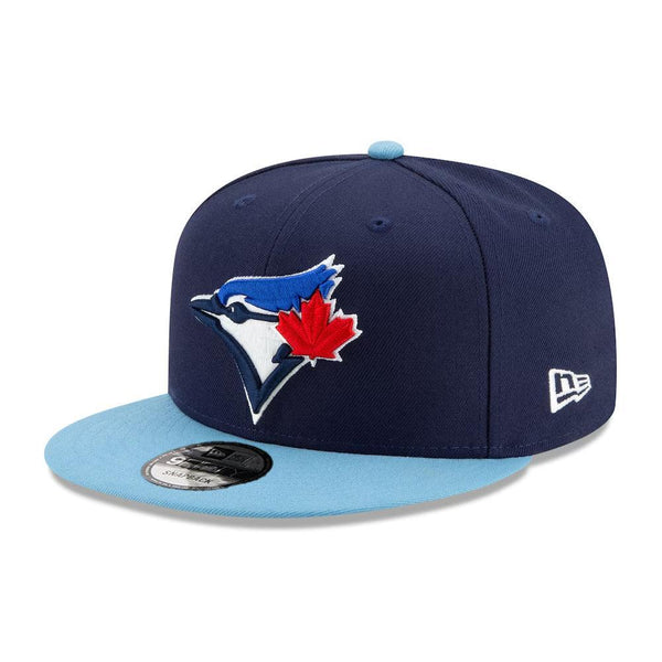 Toronto Blue Jays New Era Team Color 9FIFTY Snapback Hat - Navy/Light Blue - Triple Play Caps