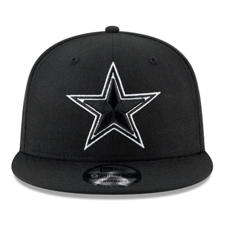 Dallas Cowboys New Era Black & White 9FIFTY Snapback Hat - Black - Triple Play Caps