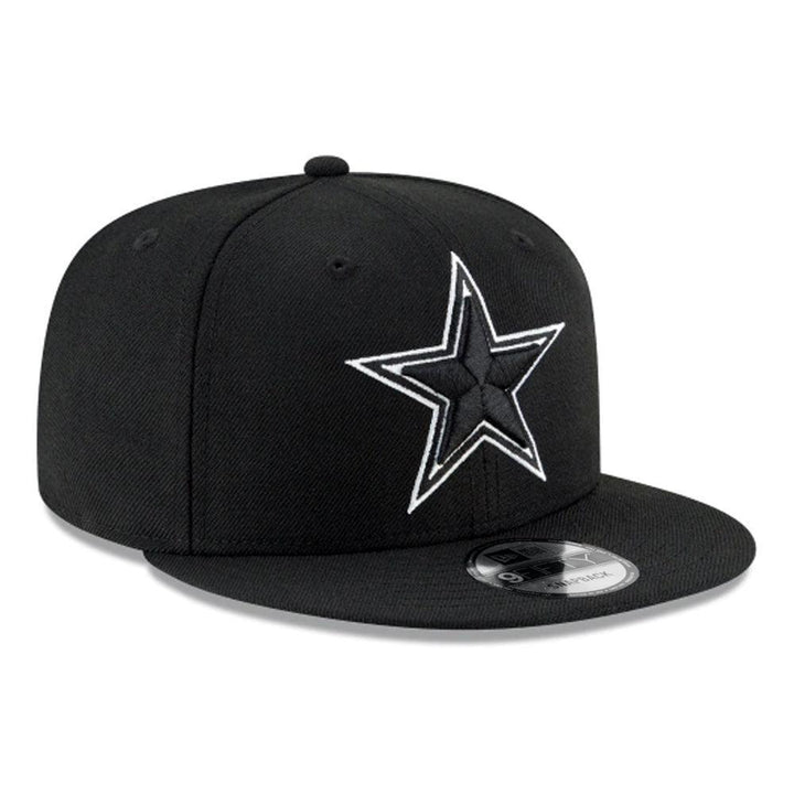 Dallas Cowboys New Era Black & White 9FIFTY Snapback Hat - Black - Triple Play Caps