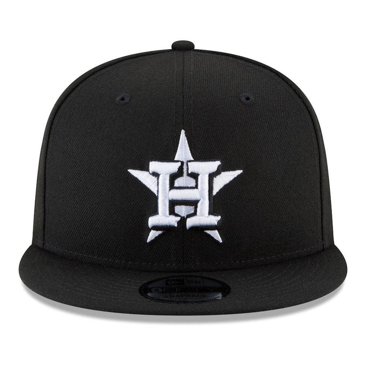 Houston Astros New Era Black & White 9FIFTY Snapback Hat - Black - Triple Play Caps