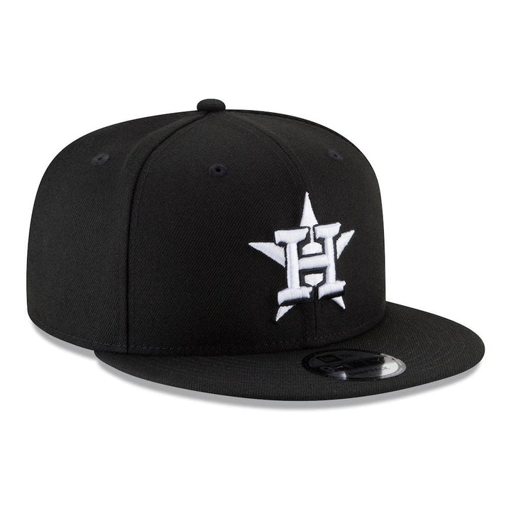 Houston Astros New Era Black & White 9FIFTY Snapback Hat - Black - Triple Play Caps