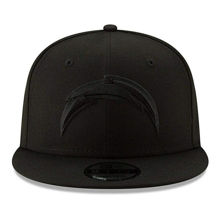 Los Angeles Chargers New Era Black on Black 9FIFTY Snapback Hat - Black - Triple Play Caps