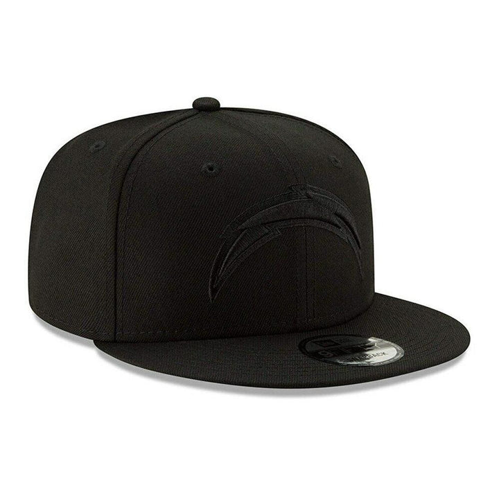 Los Angeles Chargers New Era Black on Black 9FIFTY Snapback Hat - Black - Triple Play Caps