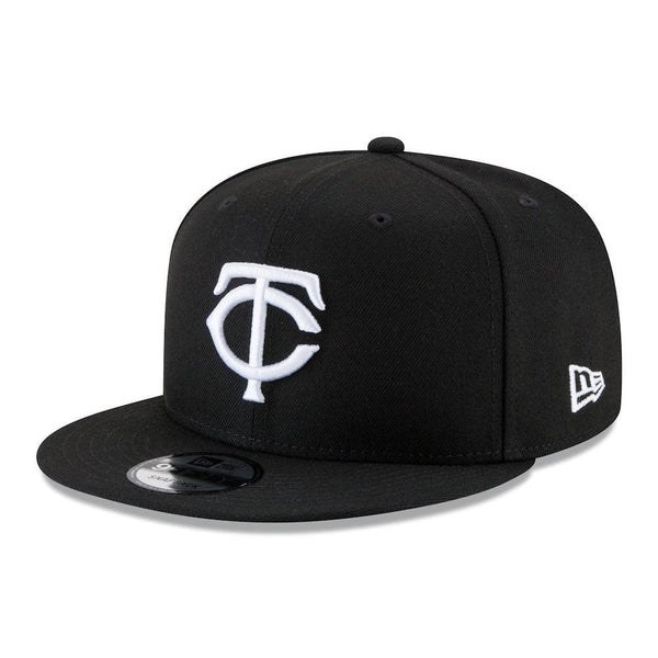 Minnesota Twins New Era Black & White 9FIFTY Snapback Hat - Black - Triple Play Caps